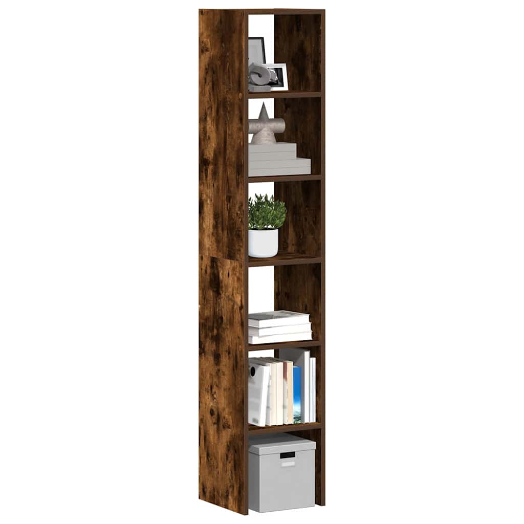 JUNG Vida Bücherregale 2 Stk. Stapelbar Räuchereiche 30x30x80 cm