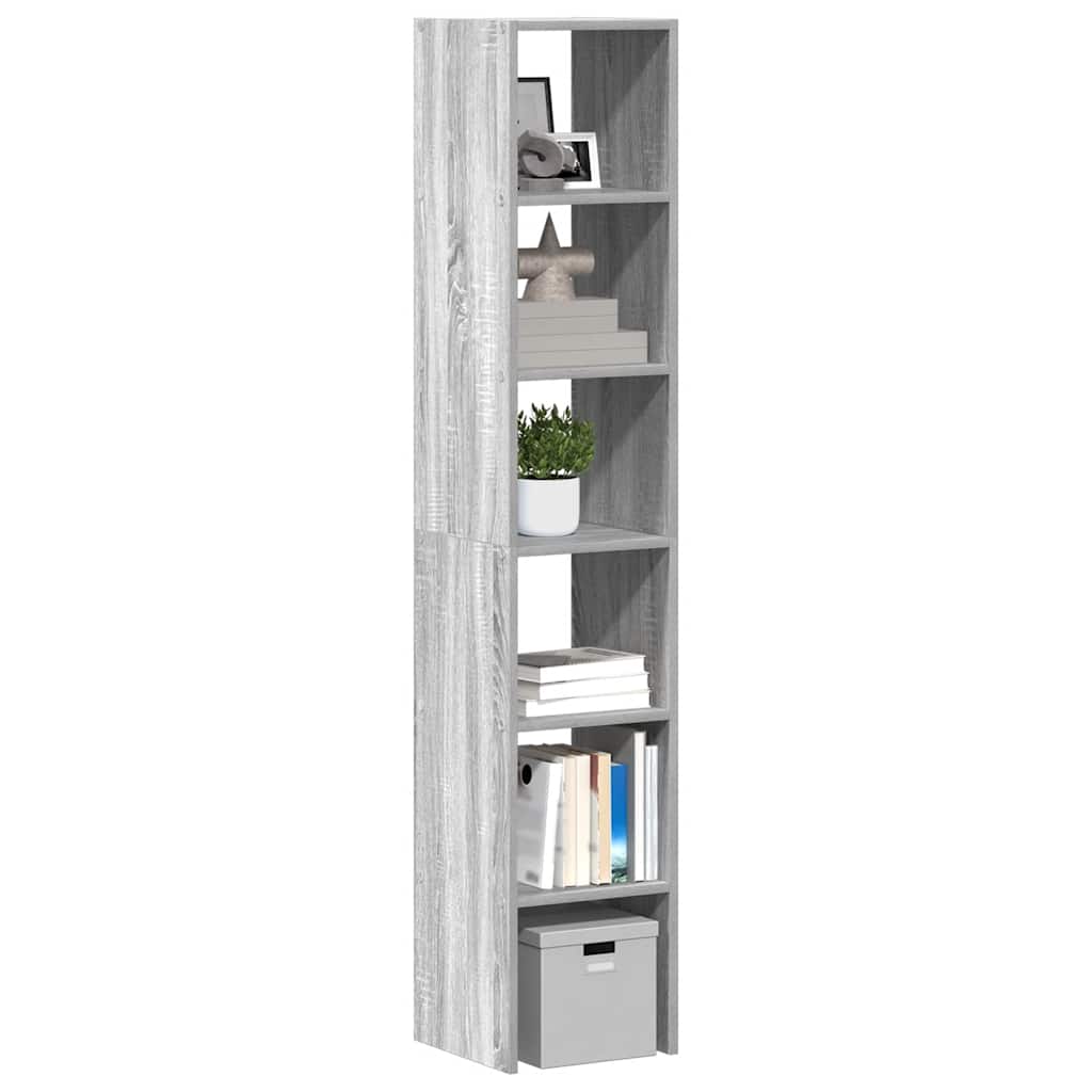 JUNG Vida Bücherregale 2 Stk. Stapelbar Grau Sonoma 30x30x80 cm