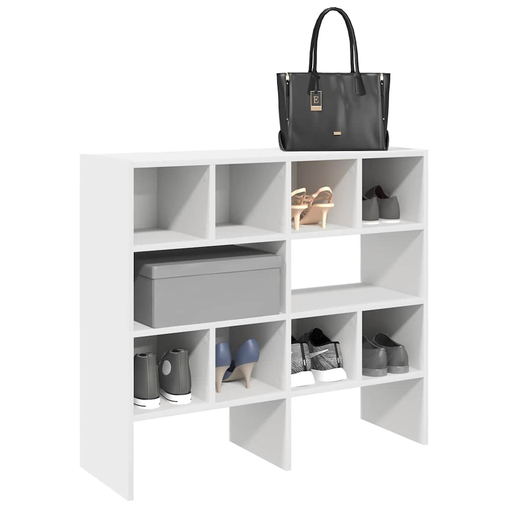 JUNG Vida Schuhregale 2 Stk. Stapelbar Weiß 89,5x30x40 cm
