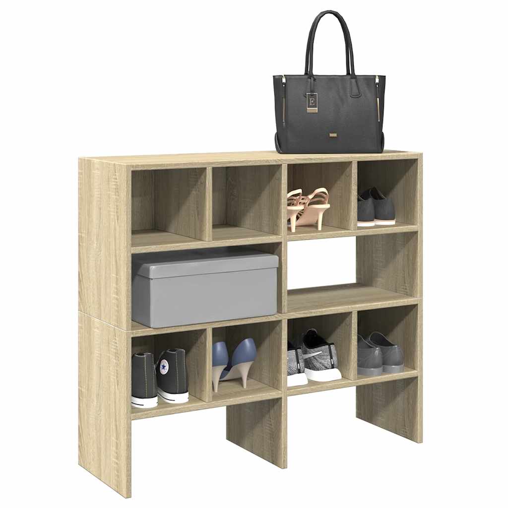 JUNG Vida Schuhregale 2 Stk. Stapelbar Sonoma-Eiche 89,5x30x40 cm