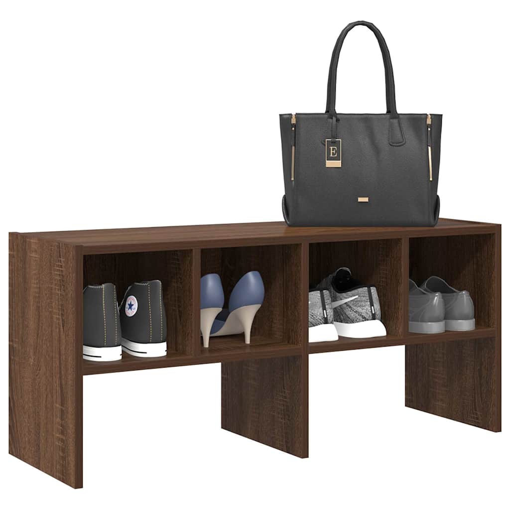 JUNG Vida Schuhregal Stapelbar Braun Eichen-Optik 89,5x30x40 cm