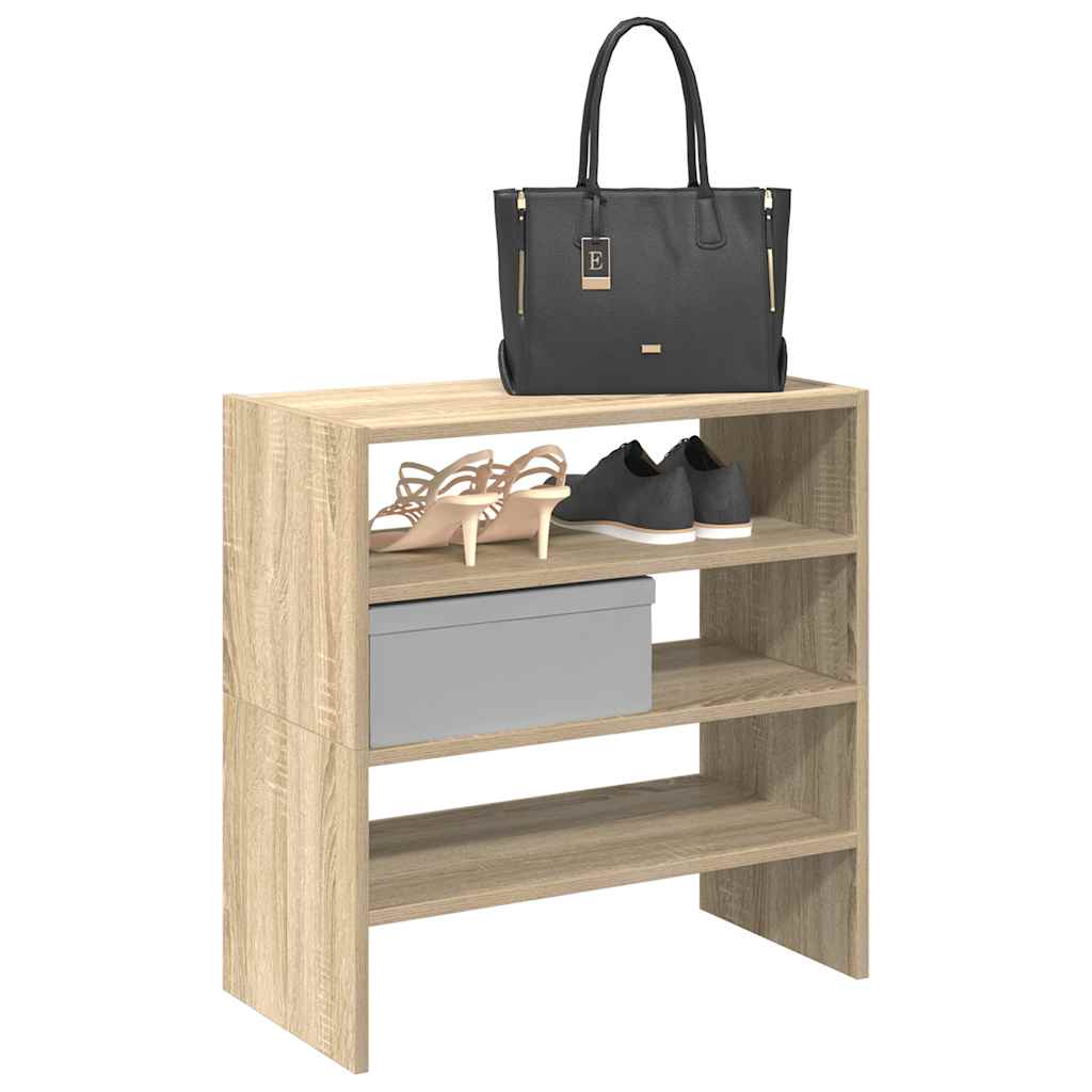 JUNG Vida Schuhregale 2 Stk. Stapelbar Sonoma-Eiche 60x30x30,5 cm