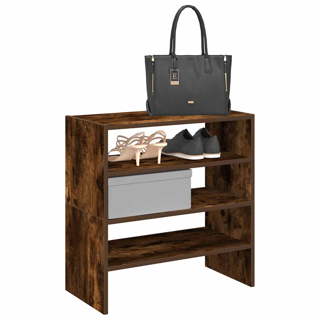 JUNG Vida Schuhregale 2 Stk. Stapelbar Räuchereiche 60x30x30,5 cm