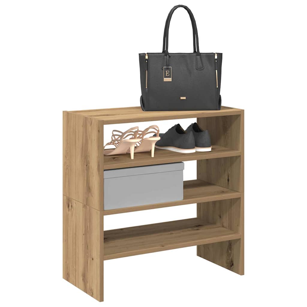 JUNG Vida Schuhregale 2 Stk. Stapelbar Artisan-Eiche 60x30x30,5 cm