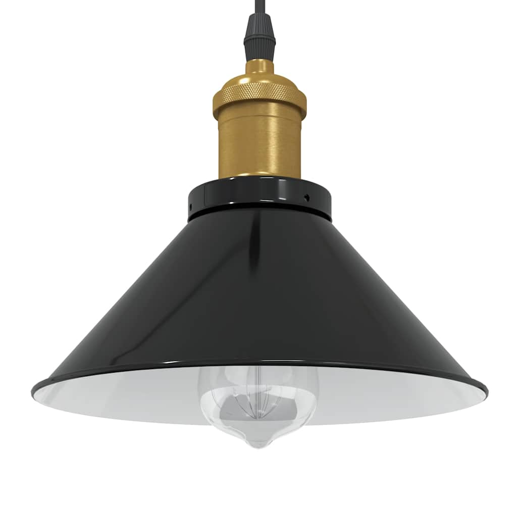 JUNG Vida Pendelleuchte Höhenverstellbar E27 Schwarz Glänzend Ø 22 cm