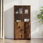 JUNG Vida Highboard mit Türen Altholz-Optik 68x37x142 cm Holzwerkstoff