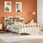 JUNG Vida Massivholzbett mit Regal ohne Matratze 150x200 cm Kiefernholz
