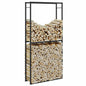 JUNG Vida Brennholzregal Schwarz 100x30x209 cm Stahl