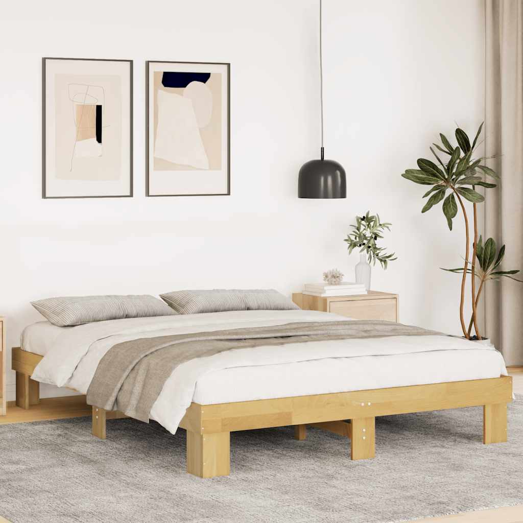 JUNG Vida Massivholzbett ohne Matratze 140x200 cm Eichenholz