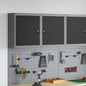 JUNG Vida Werkzeugschrank mit Regal Schwarz und Grau 50 x 20 x 55 cm