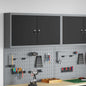 JUNG Vida Werkzeugschrank mit Regal Schwarz und Grau 50 x 20 x 55 cm