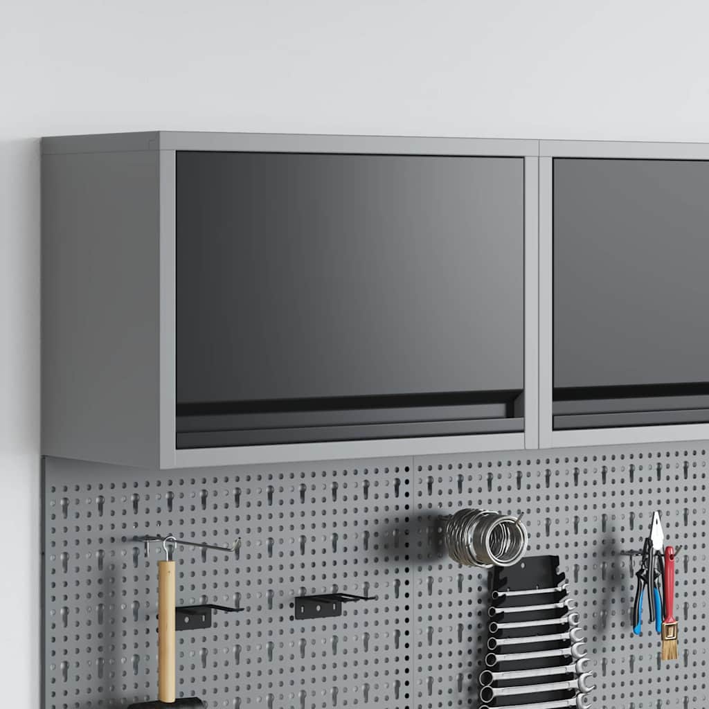 JUNG Vida Werkzeugschrank mit Speicher Schwarz und Grau 50 x 25 x 35 cm