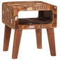 JUNG Vida Beistelltisch Braun 40 x 32 x 46 cm Massives upgecyceltes Holz