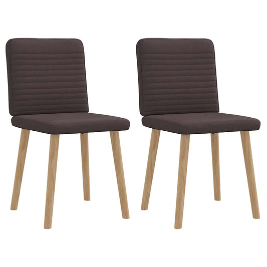 JUNG Vida Esszimmerstühle 2 Stk. Dunkelbraun Stoff