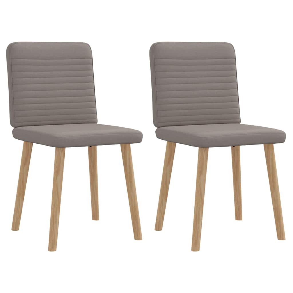 JUNG Vida Esszimmerstühle 2 Stk. Taupe Stoff
