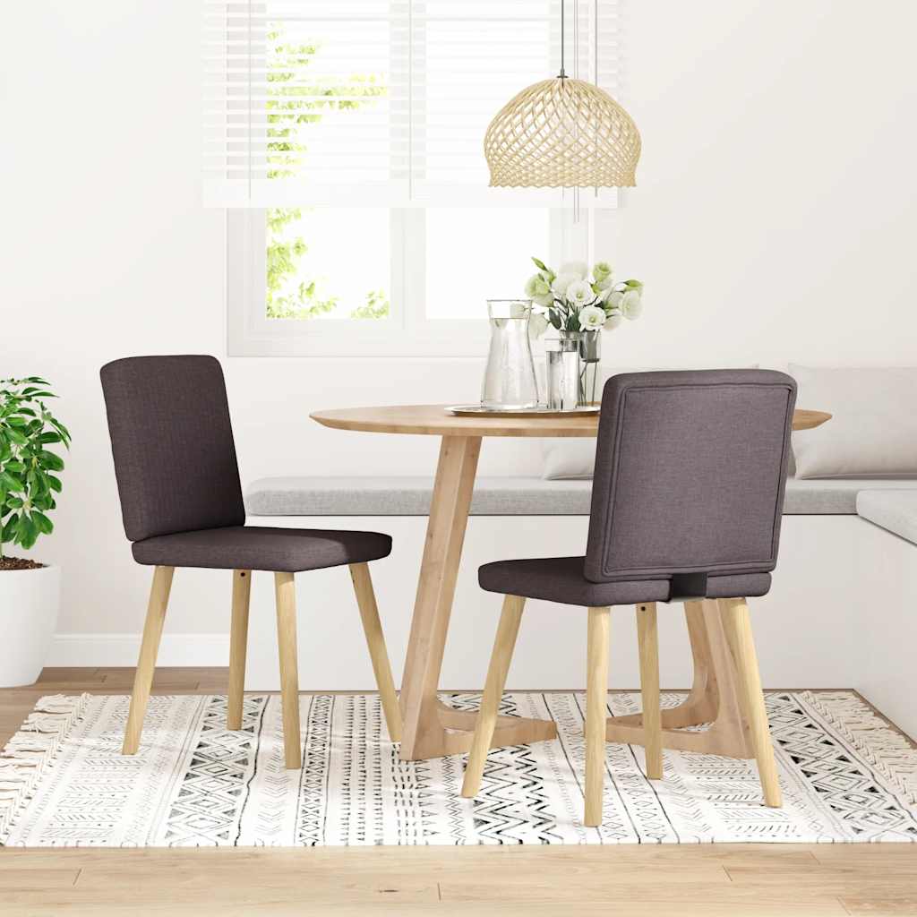 JUNG Vida Esszimmerstühle 2 Stk. Dunkelbraun Stoff