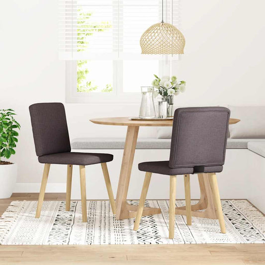 JUNG Vida Esszimmerstühle 2 Stk. Dunkelbraun Stoff