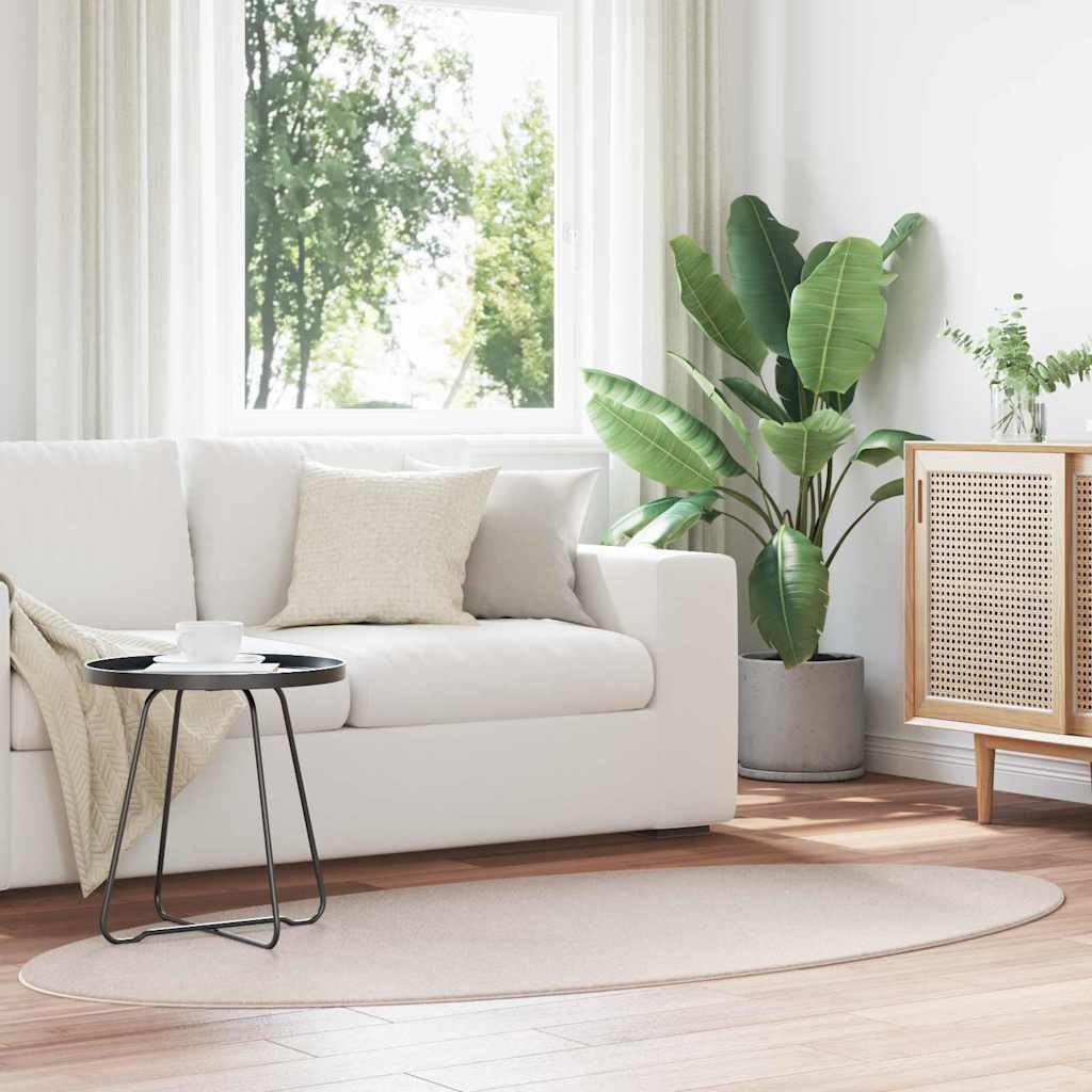 JUNG Vida Bereichsteppiche Oval HUARTE Sand 100 x 200 cm 100 %Polyester