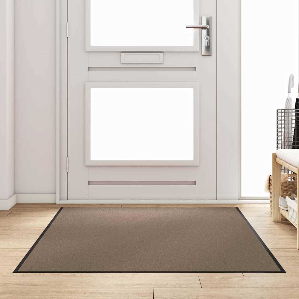 JUNG Vida Fußmatte Beige und Schwarz 120 x 180 cm Polypropylen und Vinyl