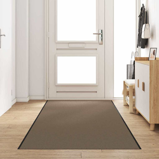 JUNG Vida Fußmatte Beige und Schwarz 120 x 350 cm Polypropylen und Vinyl