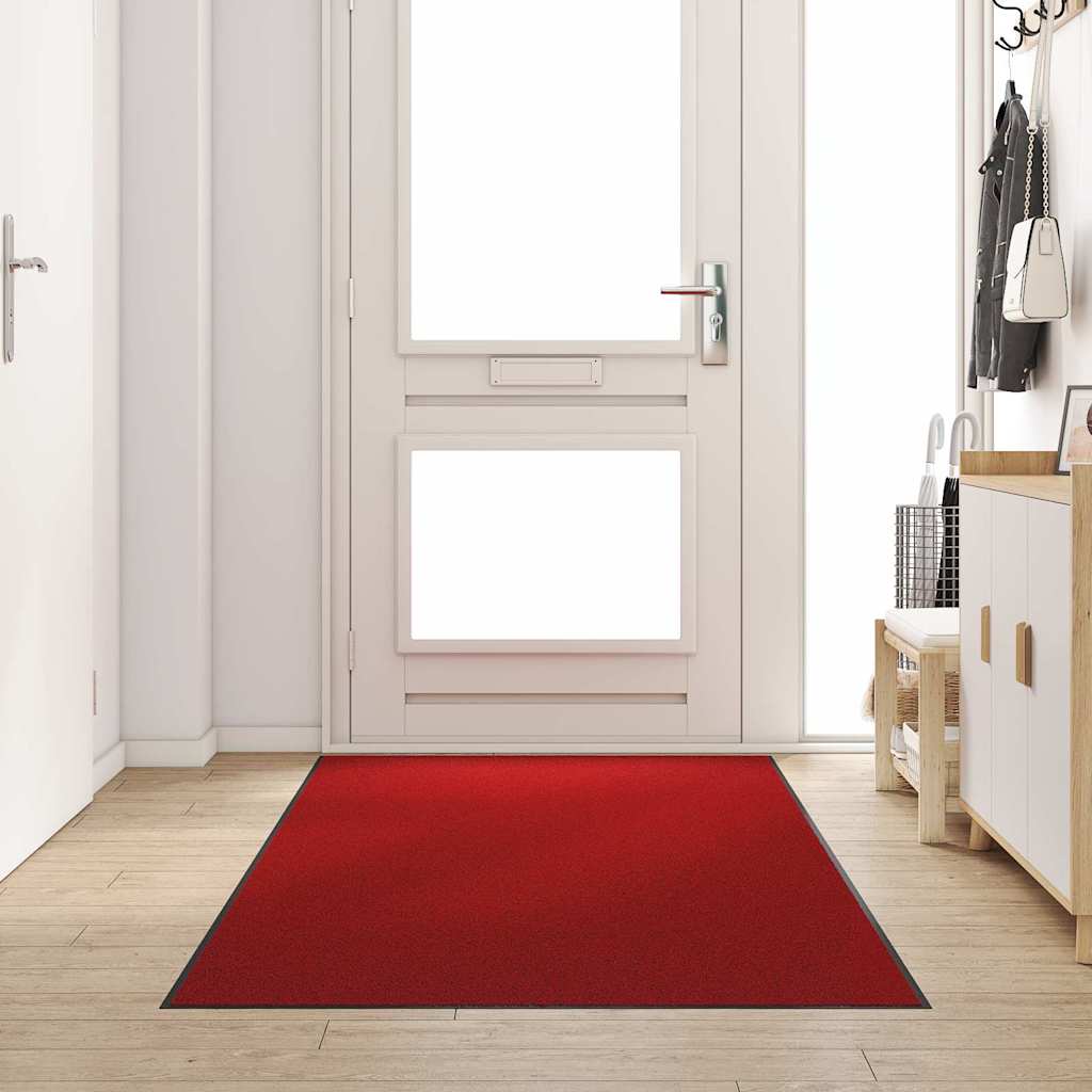 JUNG Vida Fußmatte Rot und Schwarz 120 x 250 cm Polypropylen und Vinyl
