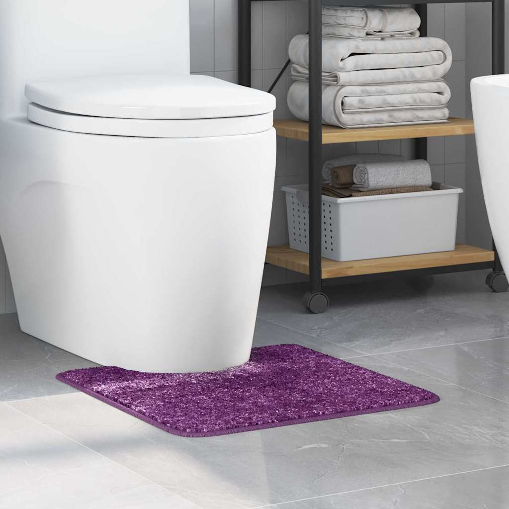 JUNG Vida Rutschfeste Badematte mit Toilettenausschnitt Lila 50 x 50 cm
