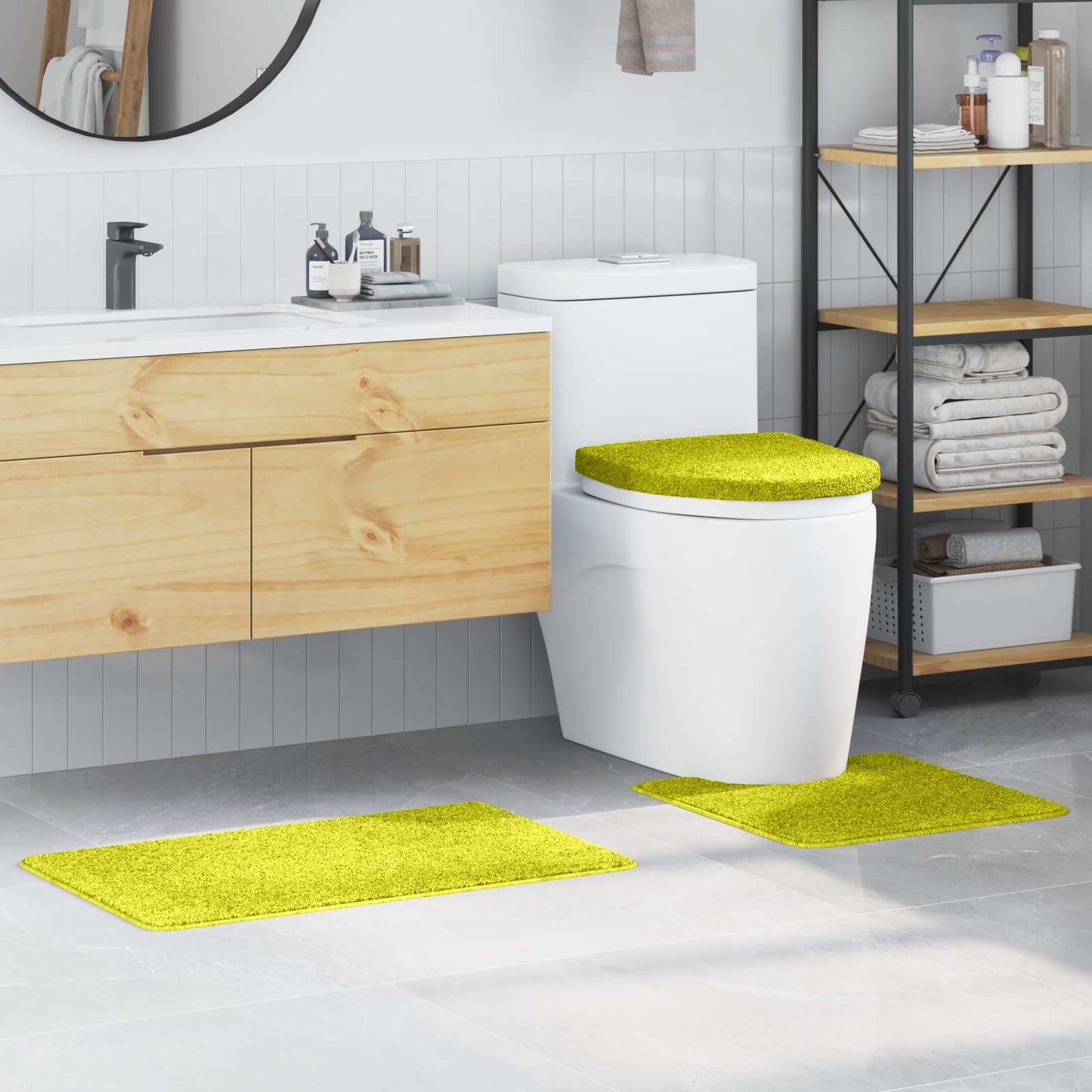 JUNG Vida Anti-Rutsch Badematten-Set 3 pcs Grün PP