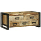 JUNG Vida Couchtisch Braun 90 x 50 x 38 cm Massivholz Mango