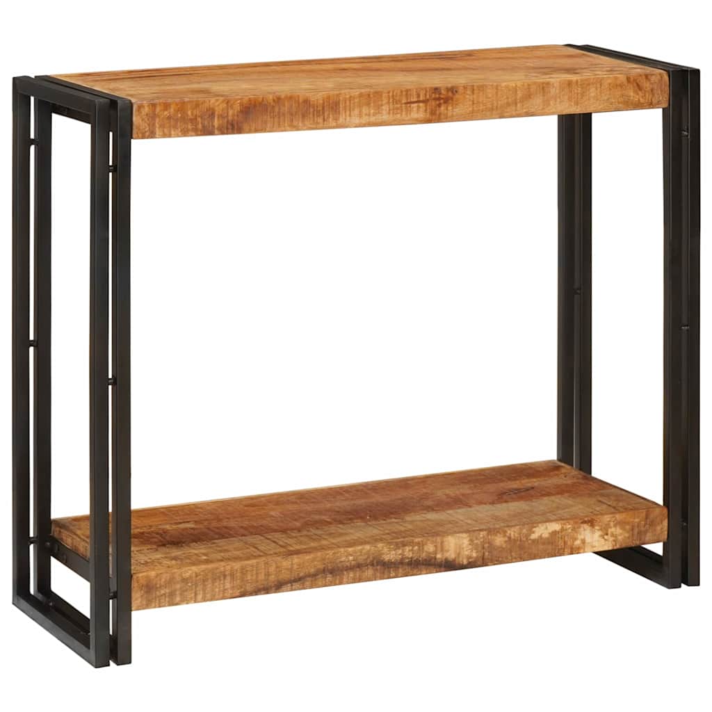 JUNG Vida Konsolentisch mit Regal Braun 90 x 33 x 75 cm Massivholz Mango