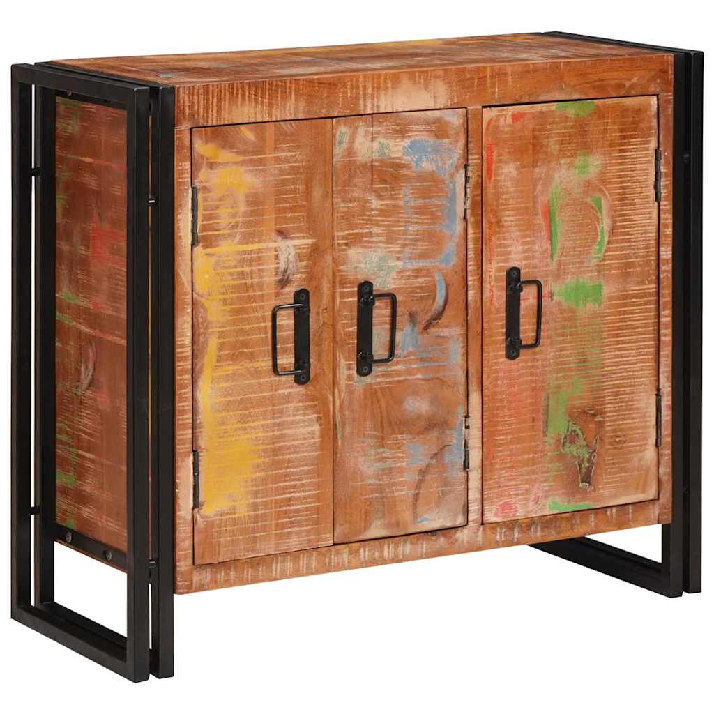JUNG Vida Sideboard mit Türen Braun Massives recyceltes Holz und Metall