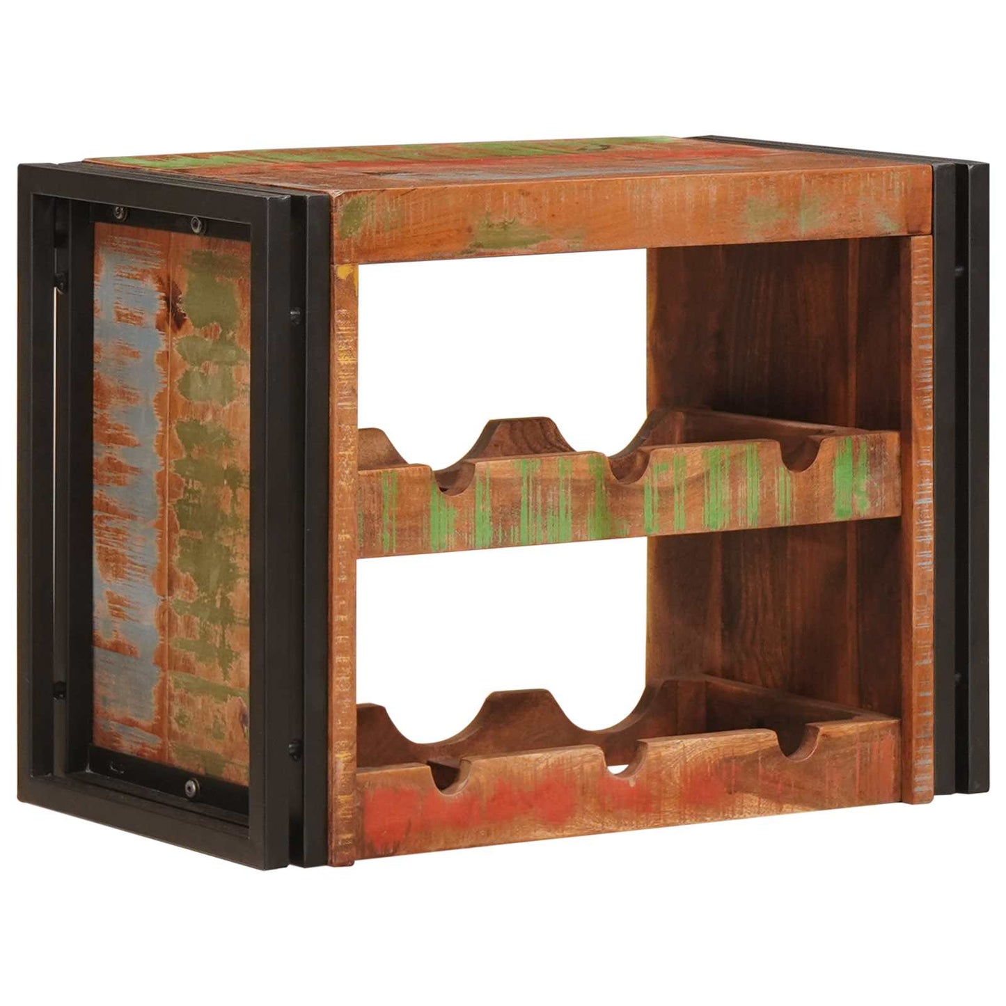 JUNG Vida Weinregal Braun 100 x 45 x 33 cm Massives Altholz