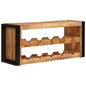JUNG Vida Weinregal Braun 100 x 45 x 33 cm Massives grobes Mangoholz
