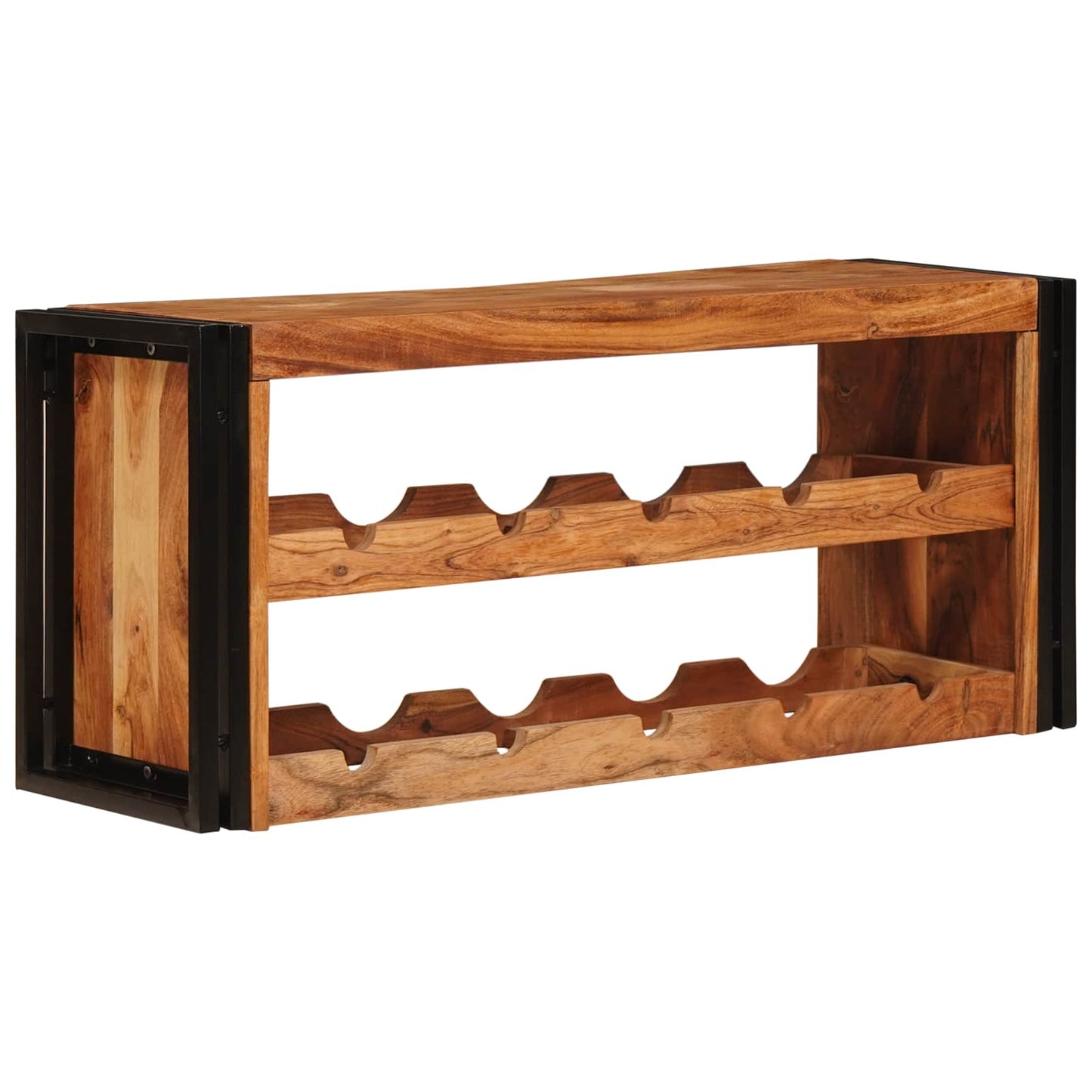 JUNG Vida Weinregal Braun 100 x 45 x 33 cm Massivholz Akazie