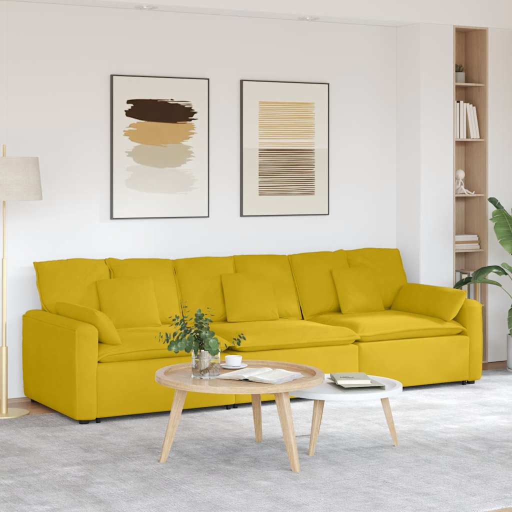 JUNG Vida Modulares Sofa mit Kissen Gelb