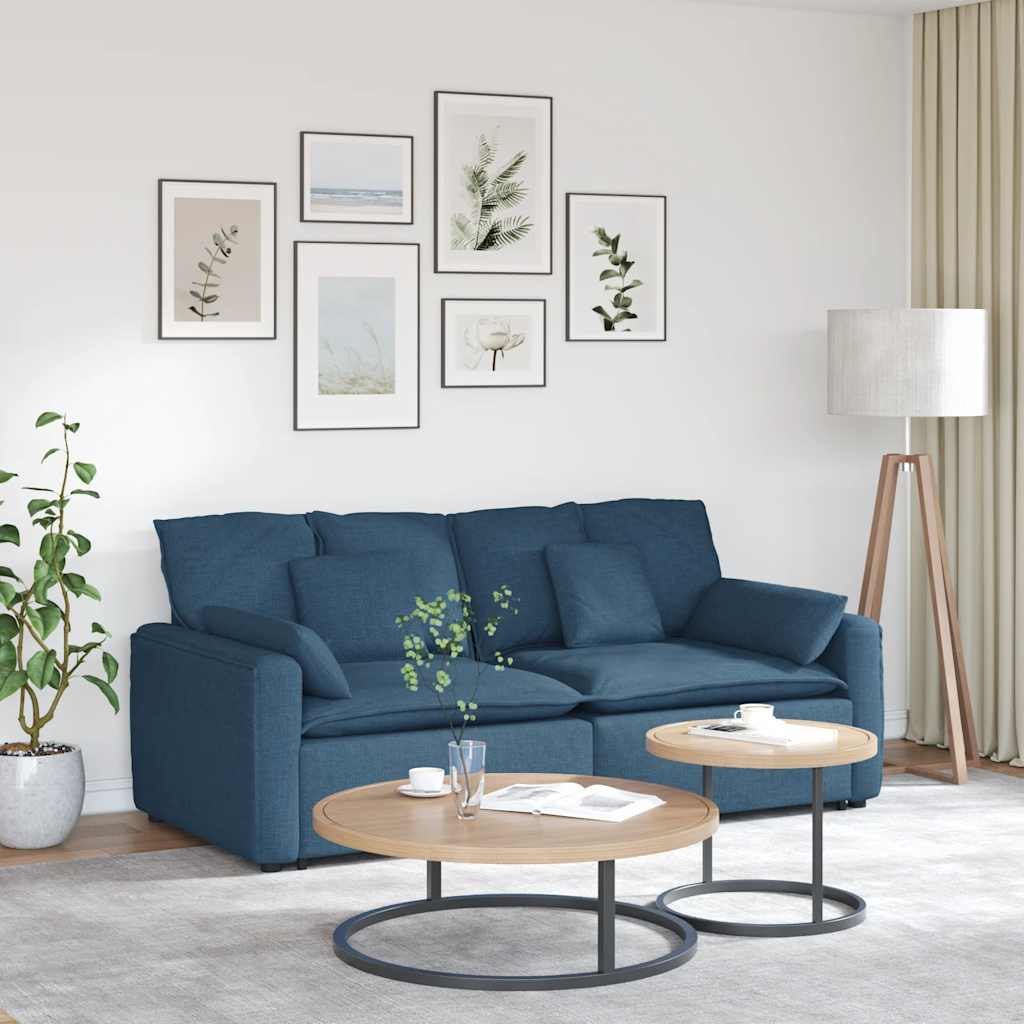 JUNG Vida Modulares Sofa mit Kissen Blau