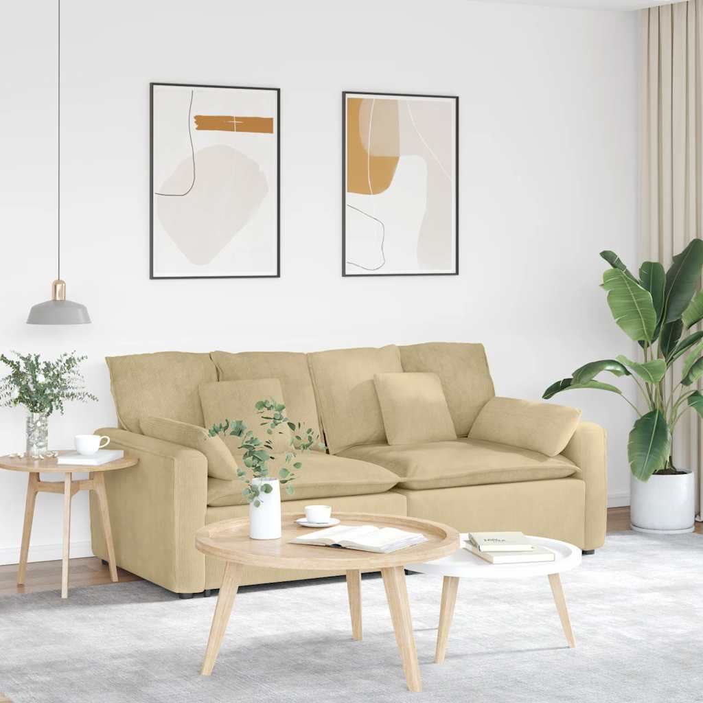 JUNG Vida Modulares Sofa mit Kissen Graugrün