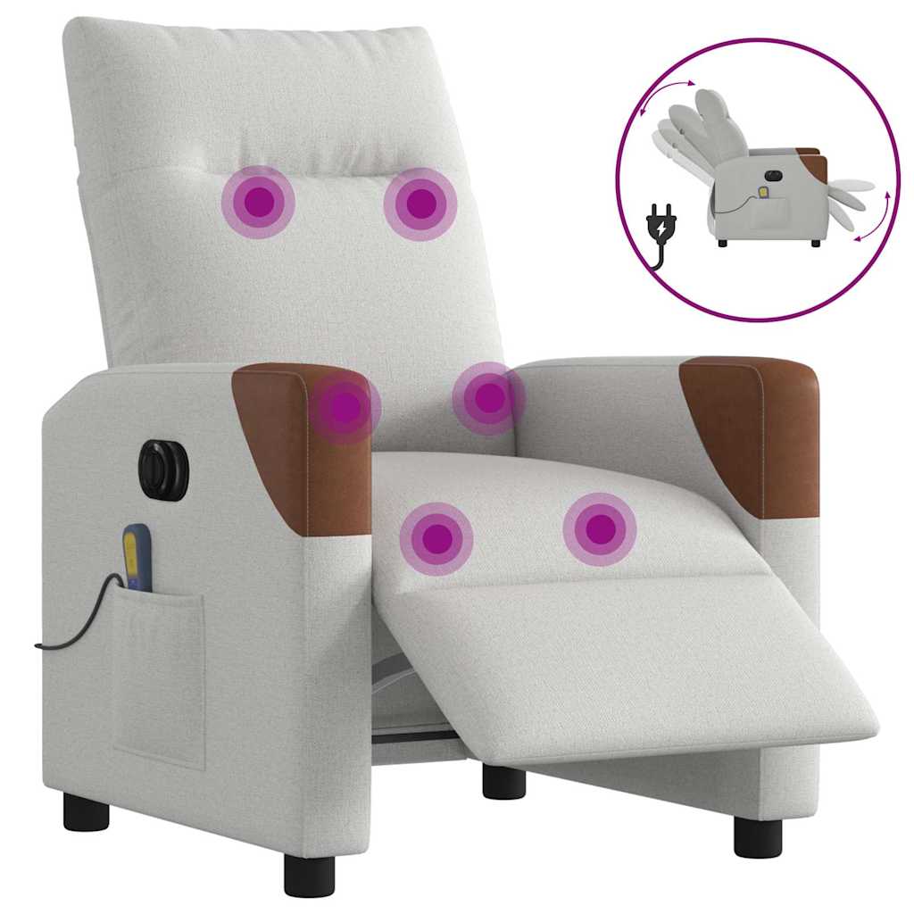JUNG Vida Massagesessel Elektrisch Wolkengrau Stoff