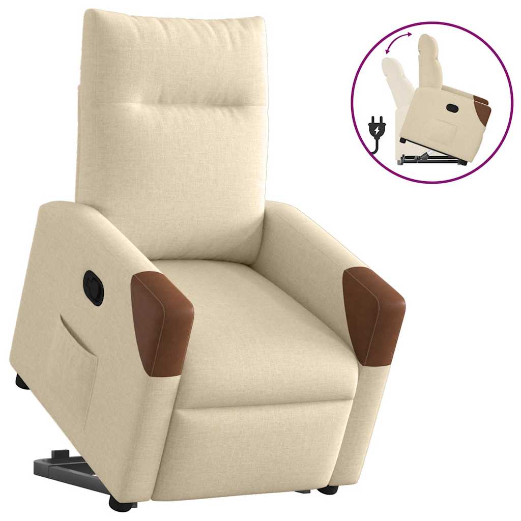 JUNG Vida Relaxsessel mit Aufstehhilfe Creme Stoff