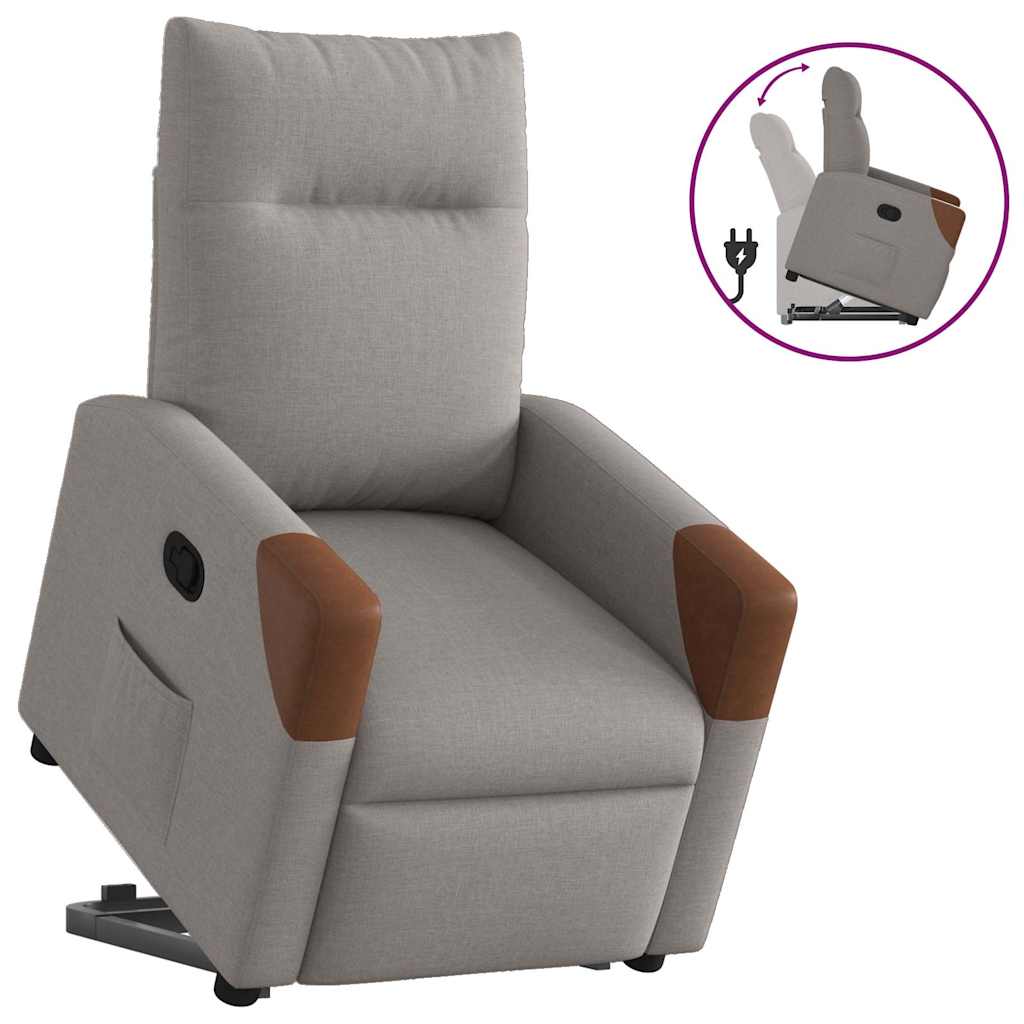 JUNG Vida Relaxsessel mit Aufstehhilfe Taupe Stoff