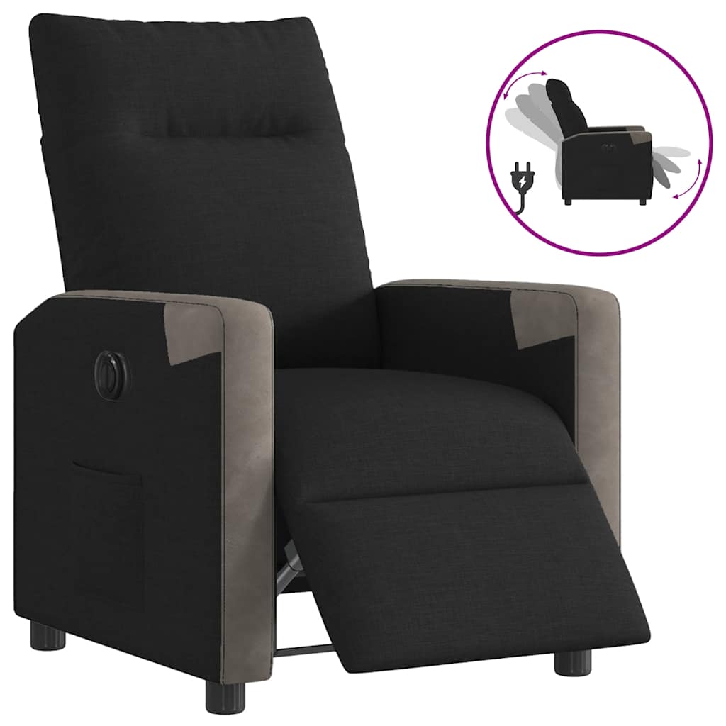 JUNG Vida Relaxsessel Elektrisch Schwarz Stoff