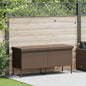 JUNG Vida Gartentruhe mit Rollen Braun 160x55x75 cm Poly Rattan