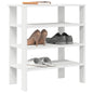 JUNG Vida Schuhregal Weiß 61x32x70 cm Holzwerkstoff