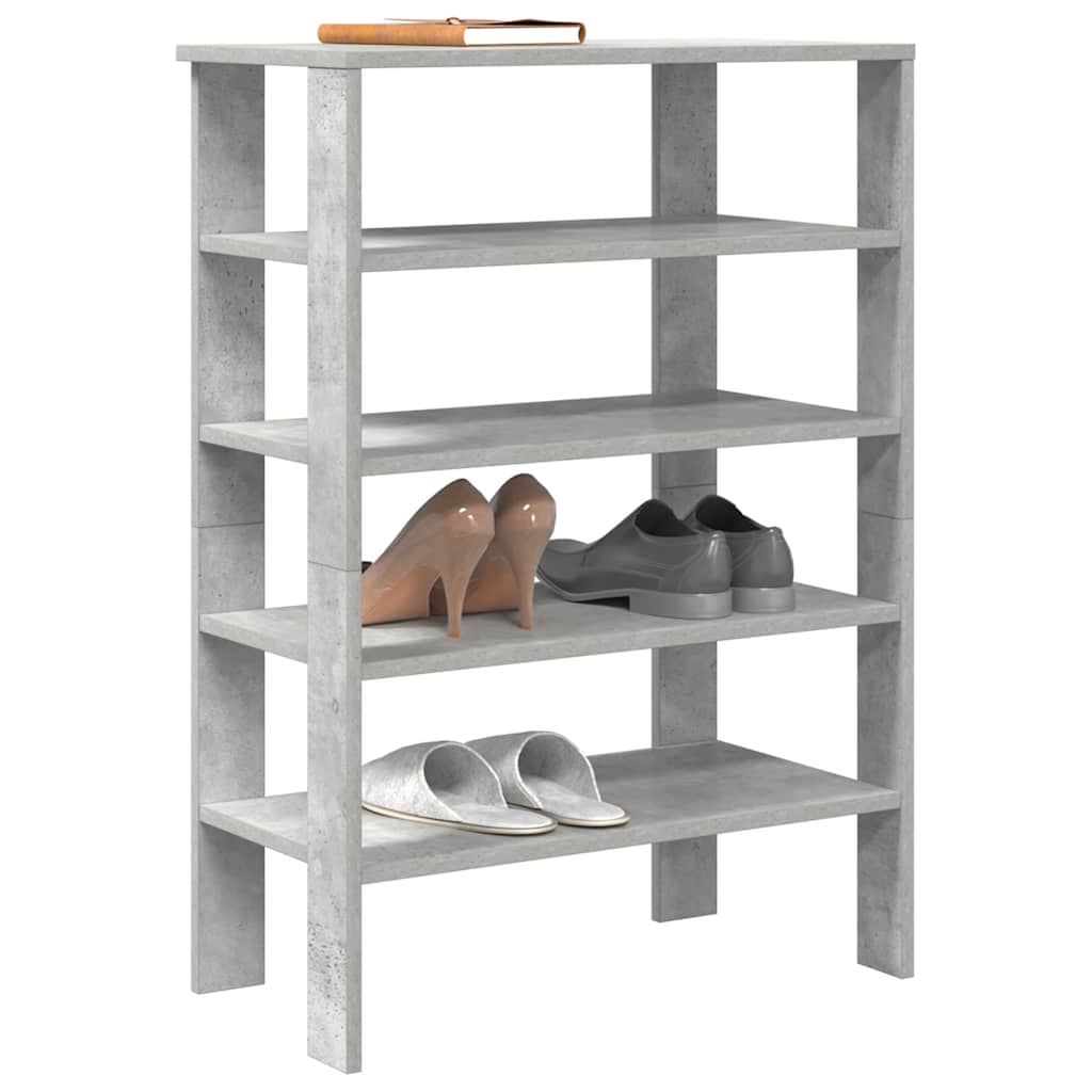 JUNG Vida Schuhregal Betongrau 61x32x87,5 cm Holzwerkstoff