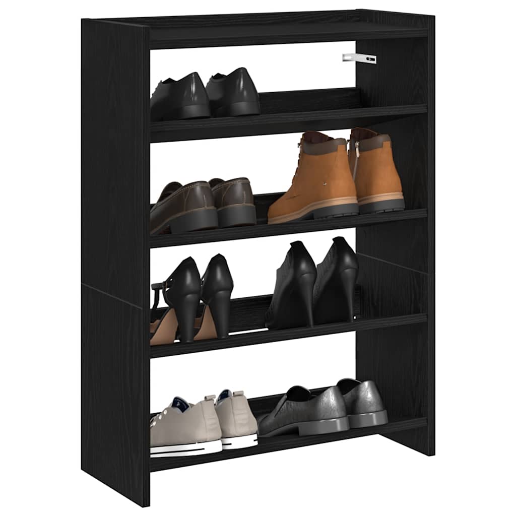 JUNG Vida Schuhregal Schwarz 60x25x81 cm Holzwerkstoff