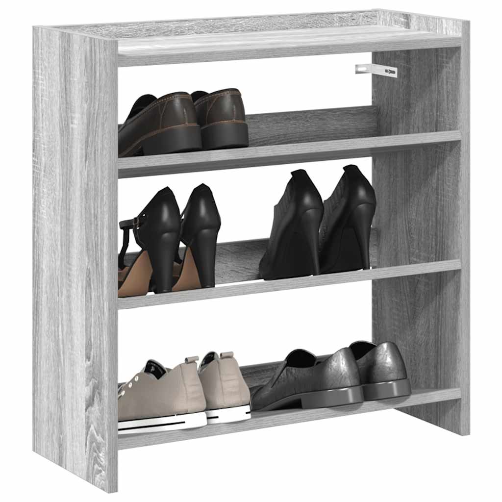 JUNG Vida Schuhregal Grau Sonoma 60x25x62 cm Holzwerkstoff
