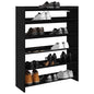 JUNG Vida Schuhregal Schwarz 80x25x100 cm Holzwerkstoff