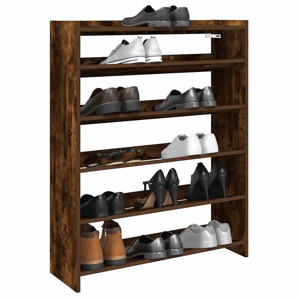 JUNG Vida Schuhregal Räuchereiche 80x25x100 cm Holzwerkstoff
