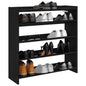 JUNG Vida Schuhregal Schwarz 80x25x81 cm Holzwerkstoff