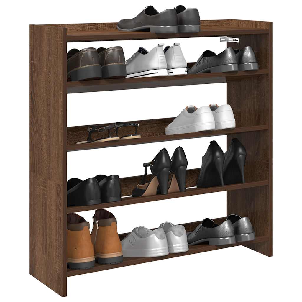 JUNG Vida Schuhregal Braun Eichen-Optik 80x25x81 cm Holzwerkstoff