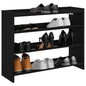 JUNG Vida Schuhregal Schwarz 80x25x62 cm Holzwerkstoff